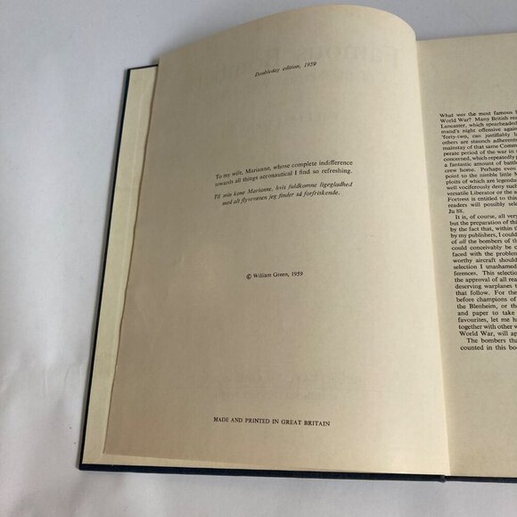 Famous Bombers of the Second World War WWII Vintage Book Volume 1 William Green - Picture 5 of 8